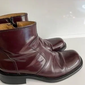 Dolce&Gabbana Authentic Mens Short Boots Burgundy Color Size 7 1/2 Pre-Owned. Dolce & Gabbana | Shoes | Dolcegabbana Authentic Mens Short  main image 2